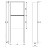 Mexen X-Wall-R półka wnękowa z kołnierzem i półką 90 x 30 cm, biała - 1920903010S