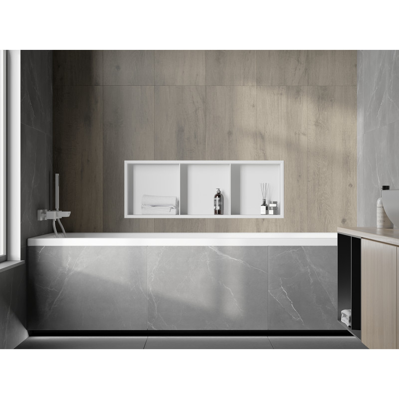 Mexen X-Wall-R nisplank met flens en plank 90 x 30 cm, wit - 1920903010S