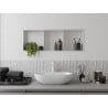Mexen X-Wall-R étagère encastrée avec rebord et étagère 90 x 30 cm, blanche - 1920903010S