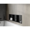 Mexen X-Wall-R Nischenregal mit Flansch und Regal 90 x 30 cm, schwarz - 1970903010S