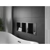 Mexen X-Wall-R Nischenregal mit Flansch und Regal 90 x 30 cm, schwarz - 1970903010S