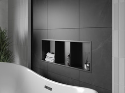 Mexen X-Wall-R Nischeregal mat Kranz a Regal 90 x 30 cm, schwaarz - 1970903010S