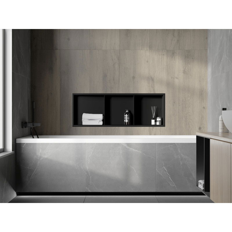 Mexen X-Wall-R Nischeregal mat Kranz a Regal 90 x 30 cm, schwaarz - 1970903010S