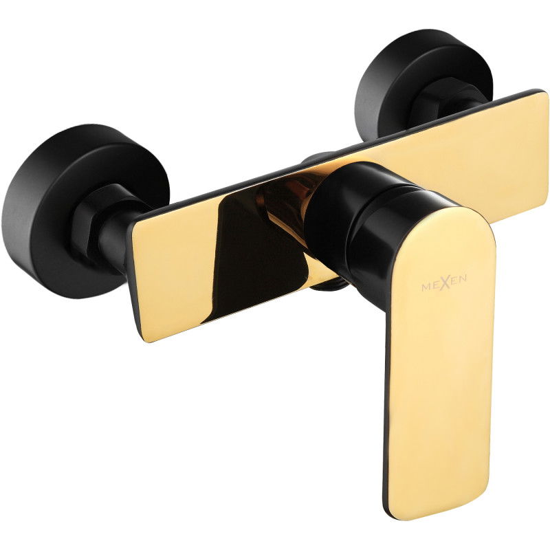 Mexen Alfa douchekraan, zwart/goud - 745740-75