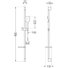 Mexen DS62 Duschset verschiebbar, Chrom - 785624583-00