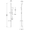Mexen DS62 sliding shower set, chrome - 785624583-00