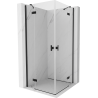 Mexen Mist H Duo Duschkabine, schwenkbar, 110 x 110 cm, transparent, schwarz - 8A5-110L-110P-70-00