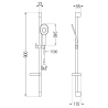 Mexen DS73 sliding shower set, chrome - 785734583-02