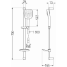 Mexen DB17 libisev duši komplekt, must - 785174584-70