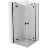 Mexen Mist H Duo Duschkabine schwenkbar 120 x 120 cm, transparent, schwarz - 8A5-120L-120P-70-00
