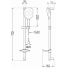 Mexen DB22 verstellbares Duschset, Chrom - 785224584-00