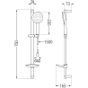 Mexen DB67 Duschset verschiebbar, schwarz - 785674584-70