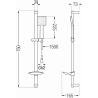 Mexen DB45 Duschset, verschiebbar, schwarz - 785454584-70