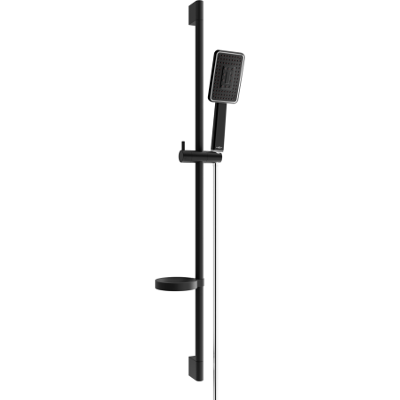 Mexen DS54 sliding shower set, black/chrome - 785544583-17