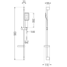 Mexen DS54 schiebbares Duschset, schwarz/chrom - 785544583-17