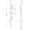 Mexen DS54 schuifbare doucheset, zwart - 785544583-71