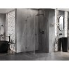 Mexen Lunar-B dušinurk, parempoolne, 80 x 80 cm, läbipaistev, harjatud relvatoon - 832-080-080-66-00-P