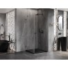 Mexen Lunar-B dušinurk, parempoolne, 80 x 80 cm, läbipaistev, harjatud relvatoon - 832-080-080-66-00-P