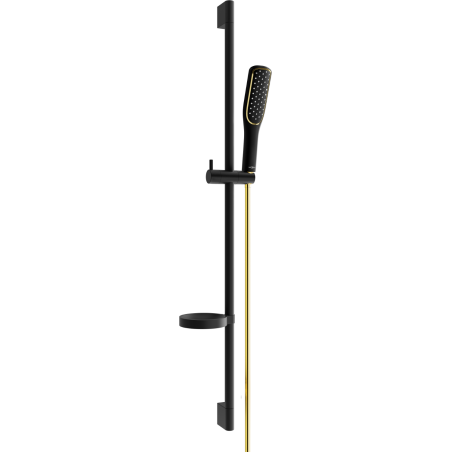 Mexen DS49 conjunto de chuveiro deslizante, preto/dourado - 785494583-57