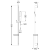Mexen DS49 Duschsystem schiebbar, schwarz/gold - 785494583-57