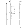 Mexen DS49 verstelbare doucheset, zwart/goud - 785494583-57