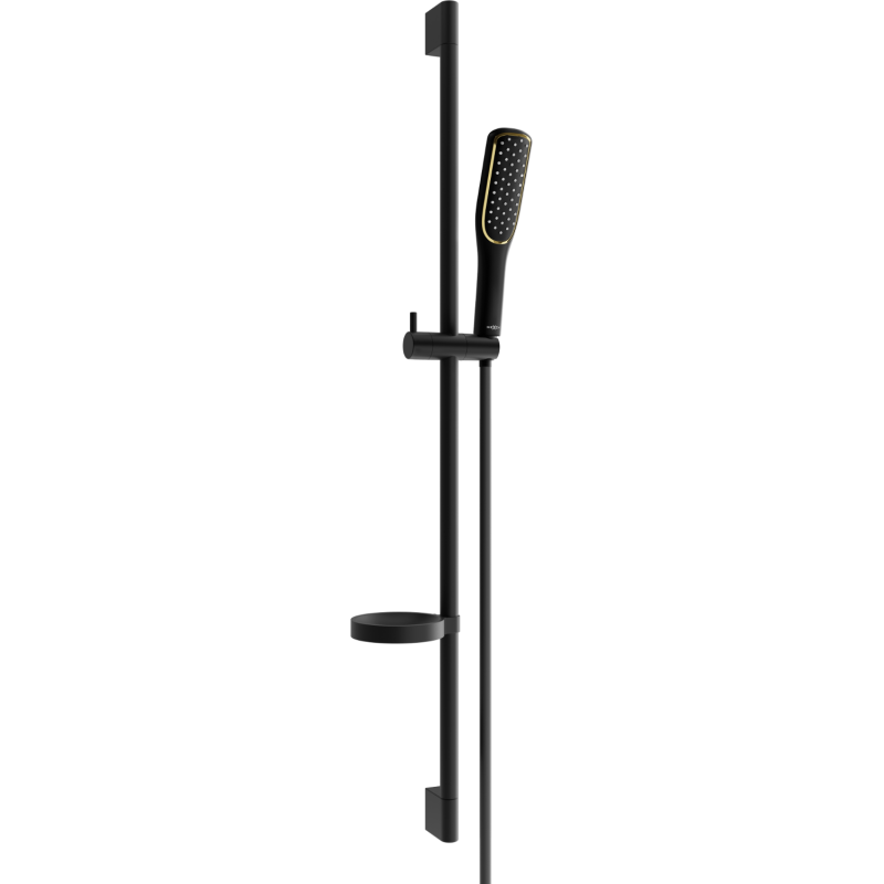Mexen DS49 sliding shower set, black - 785494583-75