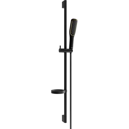 Mexen DS49 sliding shower set, black - 785494583-75