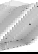 Mexen Lunar-B rechthoekige douchecabine rechts zwenkend 95 x 80 cm, transparant, geborsteld geweerlgrijs - 832-095-080-66-00-P