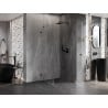 Mexen Lunar-B kabina prysznicowa uchylna prawa 90 x 90 cm, transparent, gun gray szczotkowany - 832-090-090-66-00-P