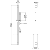 Mexen DS77 nihutav dušikomplekt, kroomitud - 785774583-00