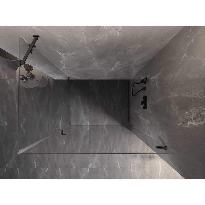 Mexen Lunar-B kabina prysznicowa uchylna prawa 100 x 90 cm, transparent, gun gray szczotkowany - 832-100-090-66-00-P