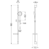 Mexen DS74 black sliding shower set - 785744583-70
