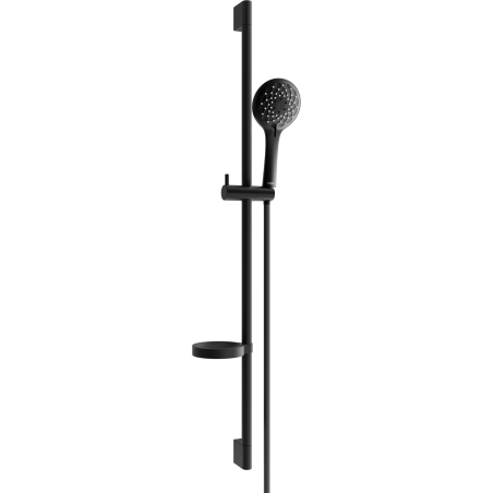 Mexen DS74 black sliding shower set - 785744583-70