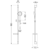 Mexen DS74 Gleitschlitten-Duschset, Chrom - 785744583-00
