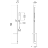 Mexen DS72 sliding shower set, black - 785724583-70