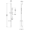 Mexen DS72 verschiebbares Duschset, schwarz - 785724583-70