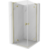 Mexen Mist-H L Duo Duschkabine schwenkbar 70 x 70 cm, transparent, gold - 8A5L-070L-070P-50-00