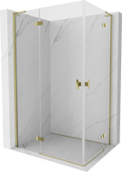Mexen Mist-H L Dvo kabina za tuširanje s otvaranjem ulijevo 75 x 70 cm, prozirna, zlatna - 8A5L-075L-070P-50-00
