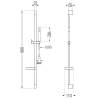 Mexen DS70 Duschstangenset, schwarz - 785704583-70