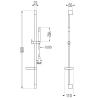 Mexen DS70 schwarzes, verschiebbares Duschset - 785704583-70