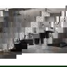 Mexen Lunar-B douchecabine scharnierend links 70 x 70 cm, transparant, zwart - 832-070-070-70-00-L