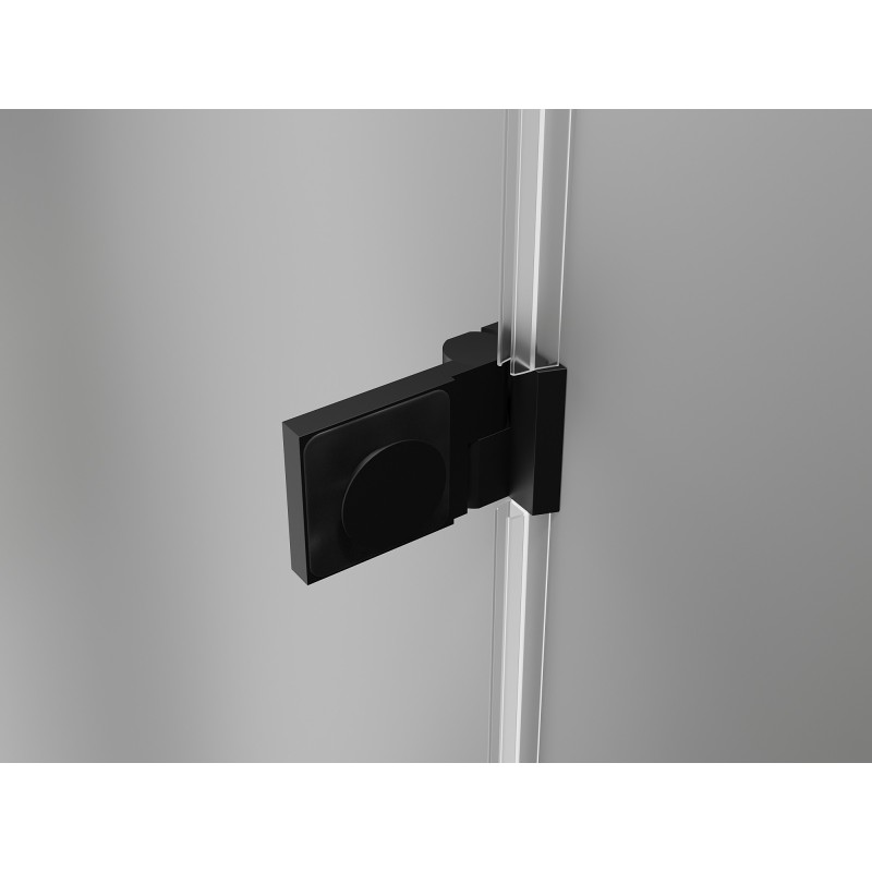 Mexen Lunar-B cabine de douche pivotante gauche 70 x 70 cm, transparent, noir - 832-070-070-70-00-L