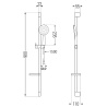 Mexen DS67 glijdende doucheset, chroom - 785674583-00