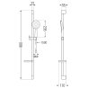 Mexen DS67 zestaw prysznicowy suwany, chrom - 785674583-00