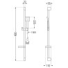 Mexen DS45 conjunto de duche com barra deslizante, preto - 785454583-70
