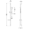 Mexen DS45 Duschset verschiebbar, schwarz - 785454583-70