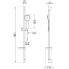 Mexen DS40 zwartbare doucheset, zwart - 785404583-70