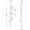 Mexen DS40 liigutatav dušikomplekt, kroom - 785404583-00