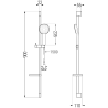 Mexen DS33 Σετ ντους με συρόμενη μπάρα, χρωμέ - 785334583-00