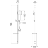 Mexen DS33 sliding shower set, chrome - 785334583-00